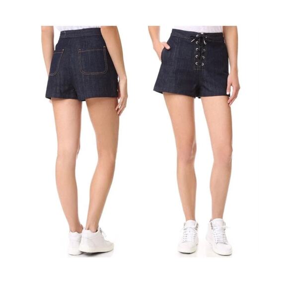 Rag & Bone HIgh RIse Lace up denim shorts sz 23 - Picture 8 of 9